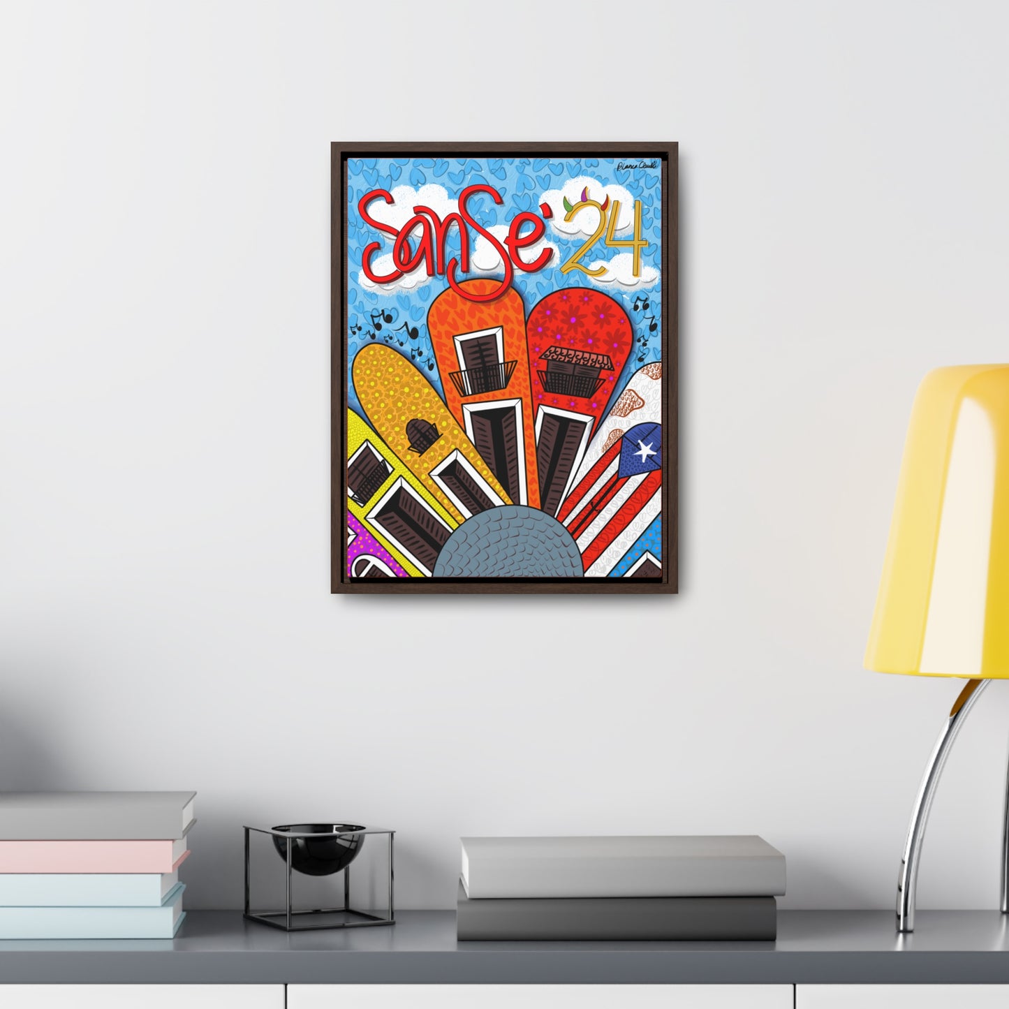 SanSe 24 Poster Yellow Gallery Canvas Wraps, Vertical Frame 12" x 16"