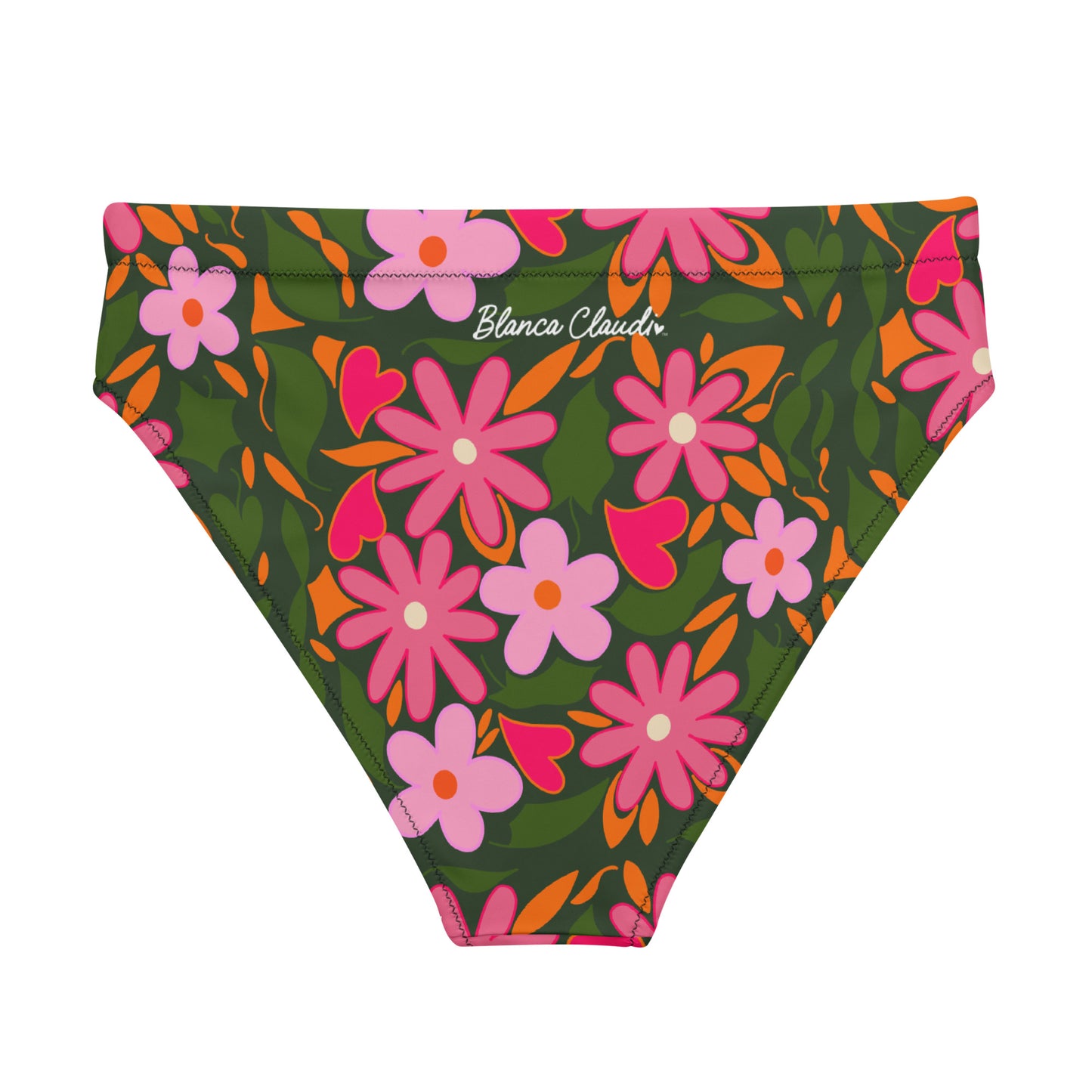 Recycled high-waisted bikini bottom