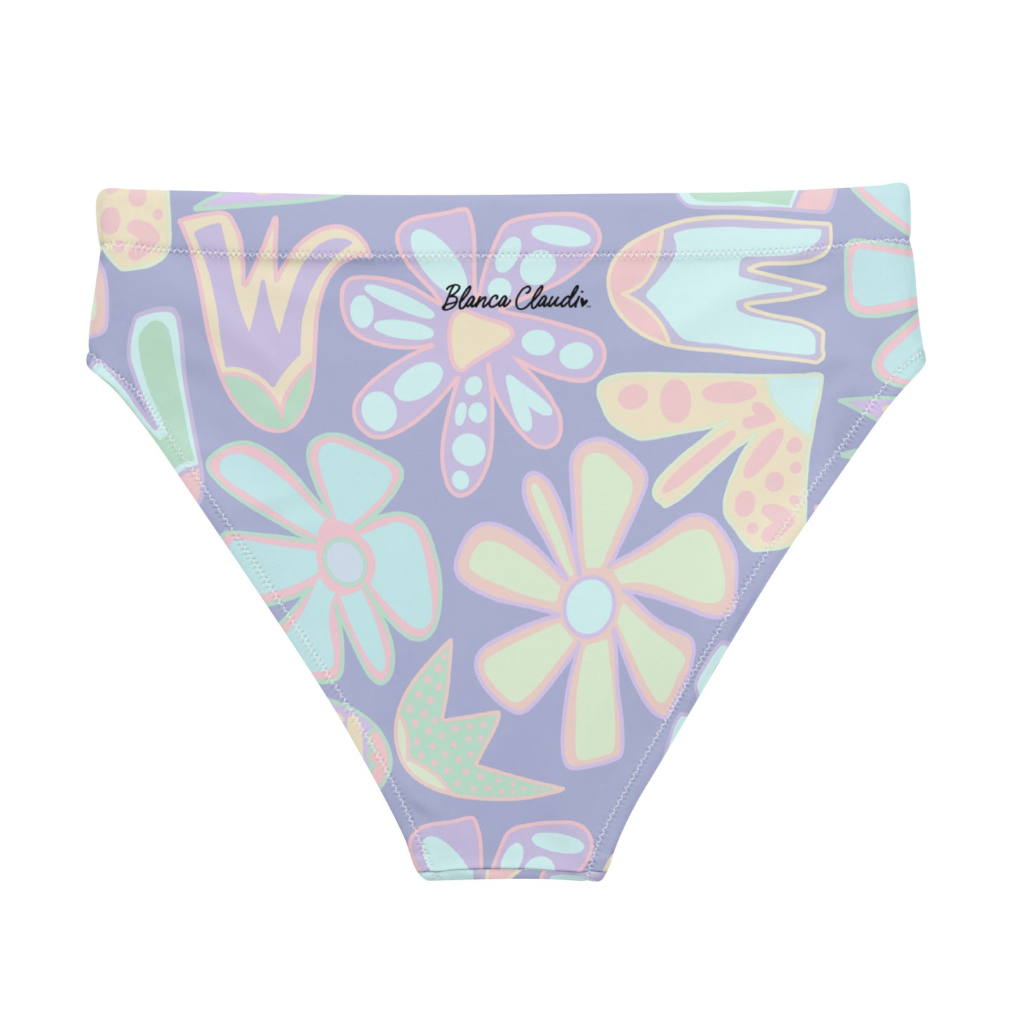 Recycled high-waisted bikini bottom