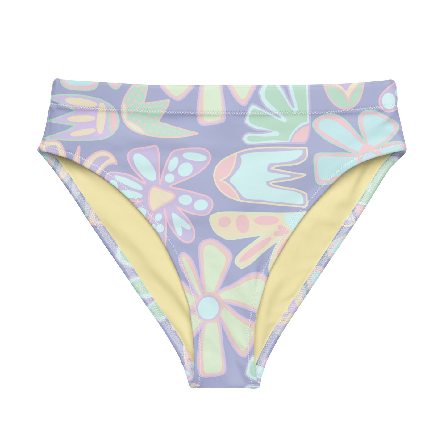 Recycled high-waisted bikini bottom