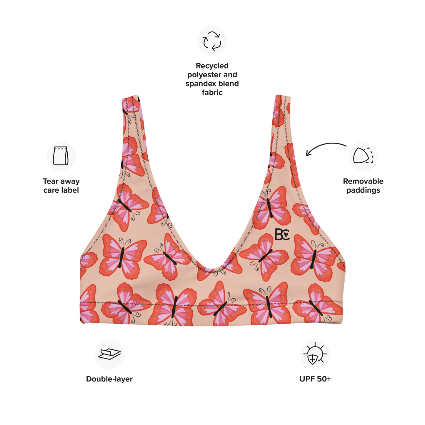 Summer 4 Recycled padded bikini top