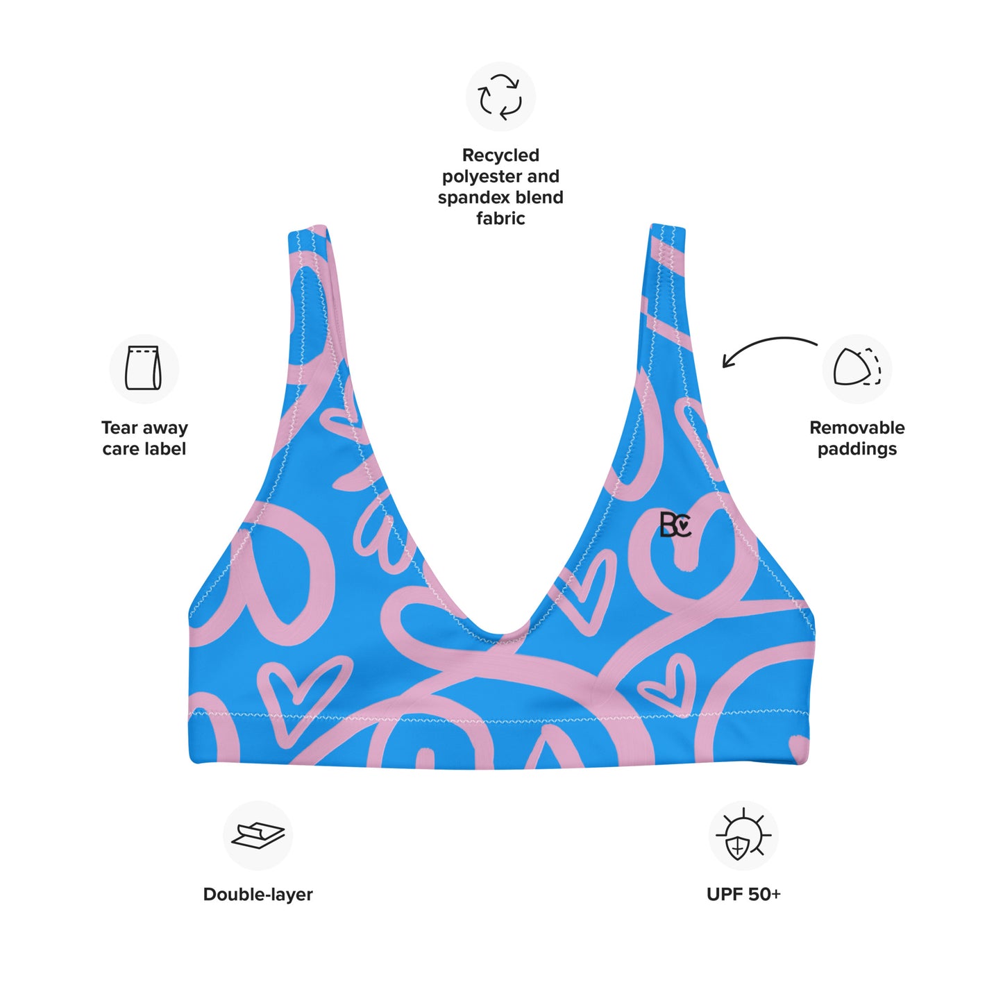 BC Signature Recycled Padded Bikini Top